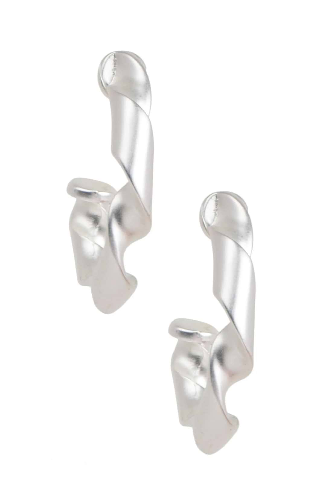 Twisted Hoop Earring Silver