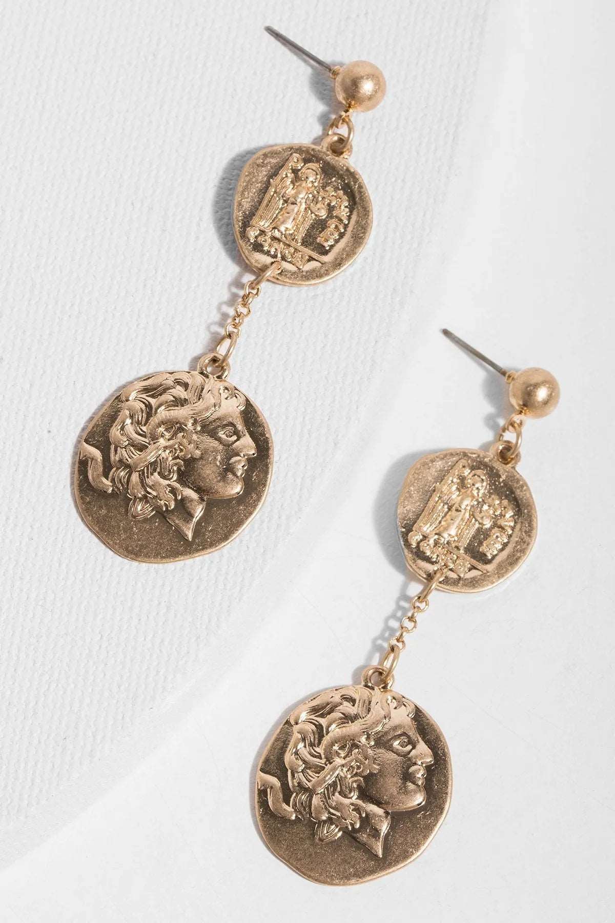 Caesar Drop Earring Gold