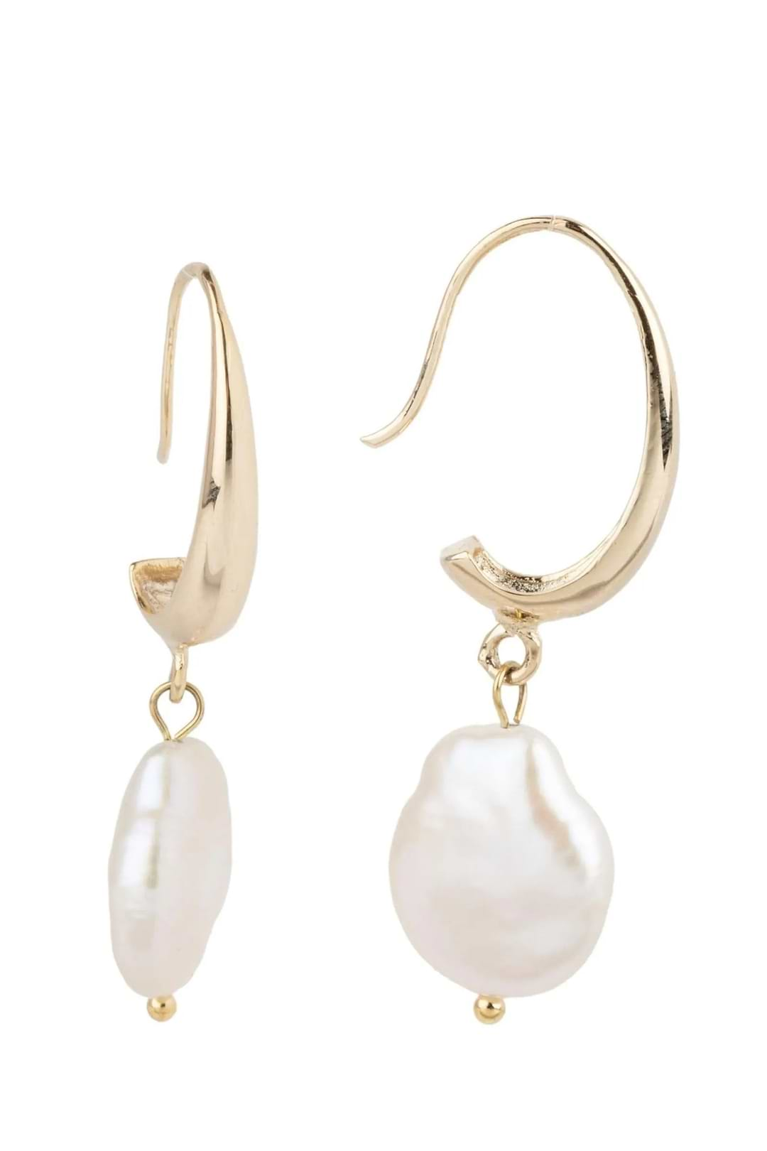 Haven Drop Pearl Earring Gold