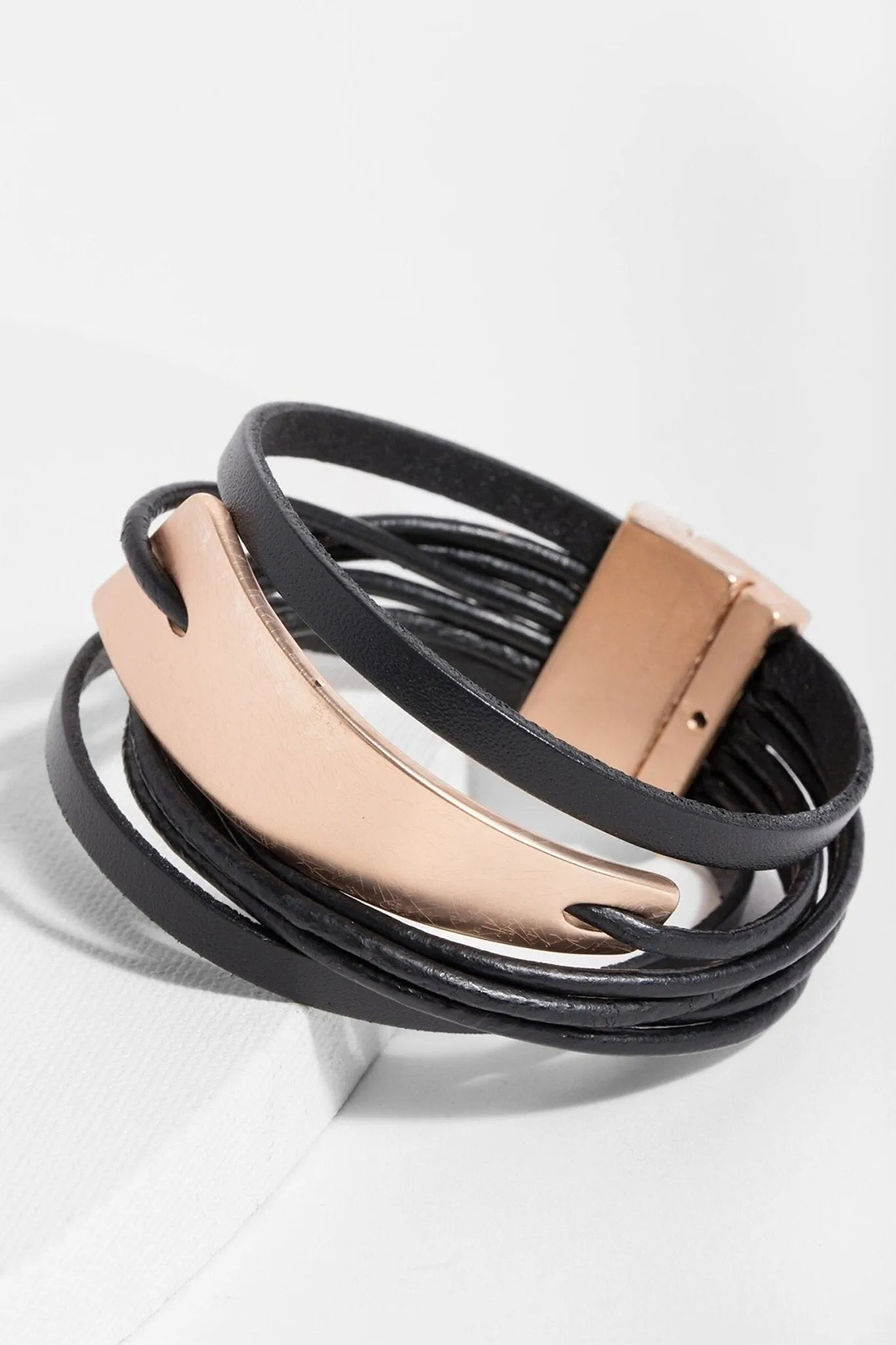 Absolute Zero Leather Bracelet Black