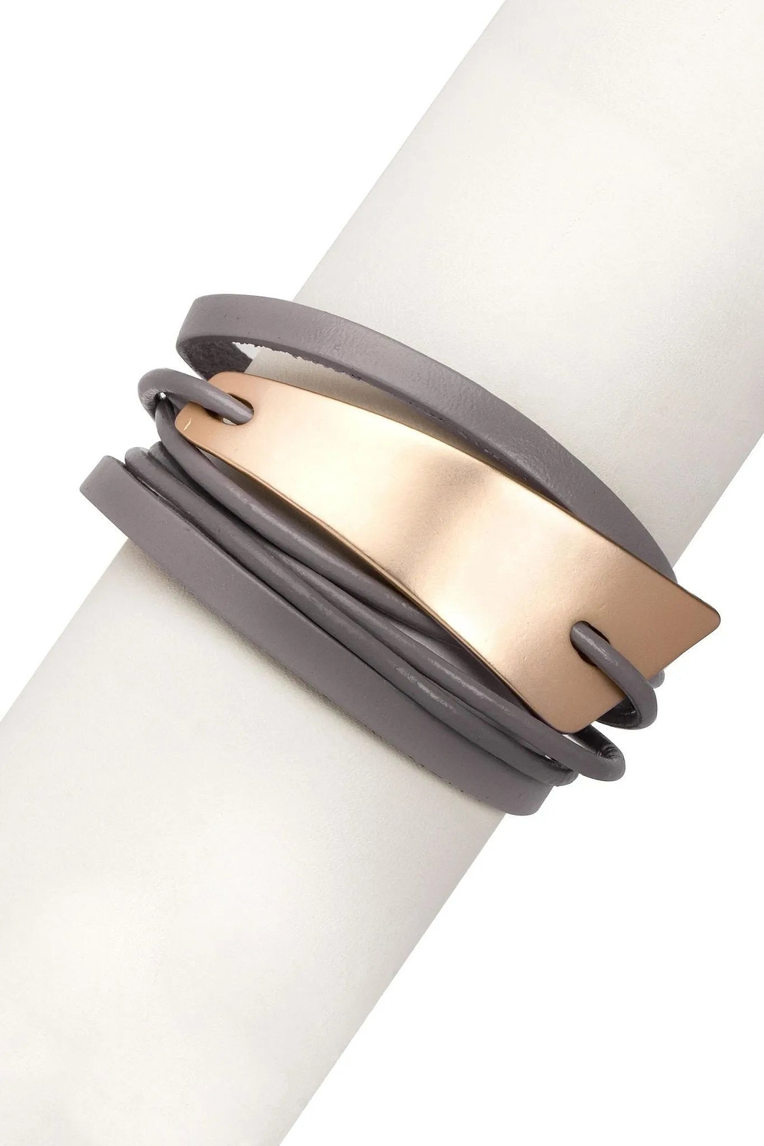 Absolute Zero Leather Bracelet Dark Gray