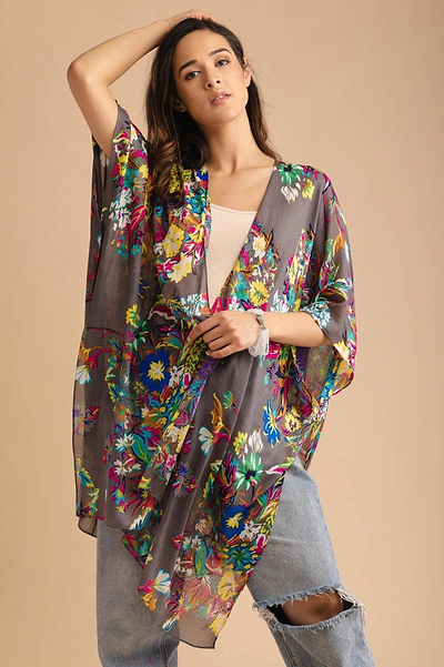Lasdon Kimono - SAACHI - Dark Gray / One Size — Fits All - Kimono
