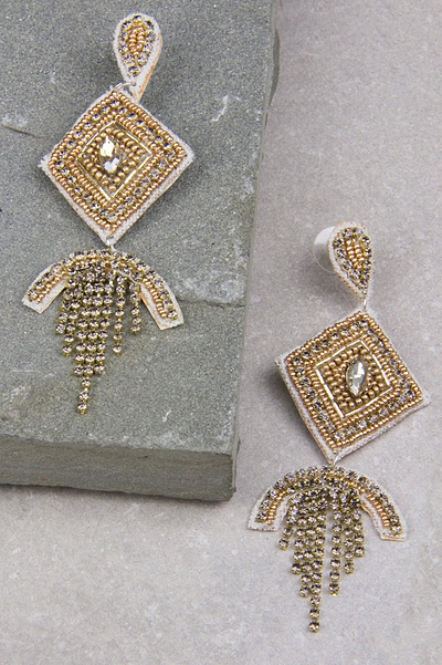 Tyche Chandelier Handmade Earring Gold