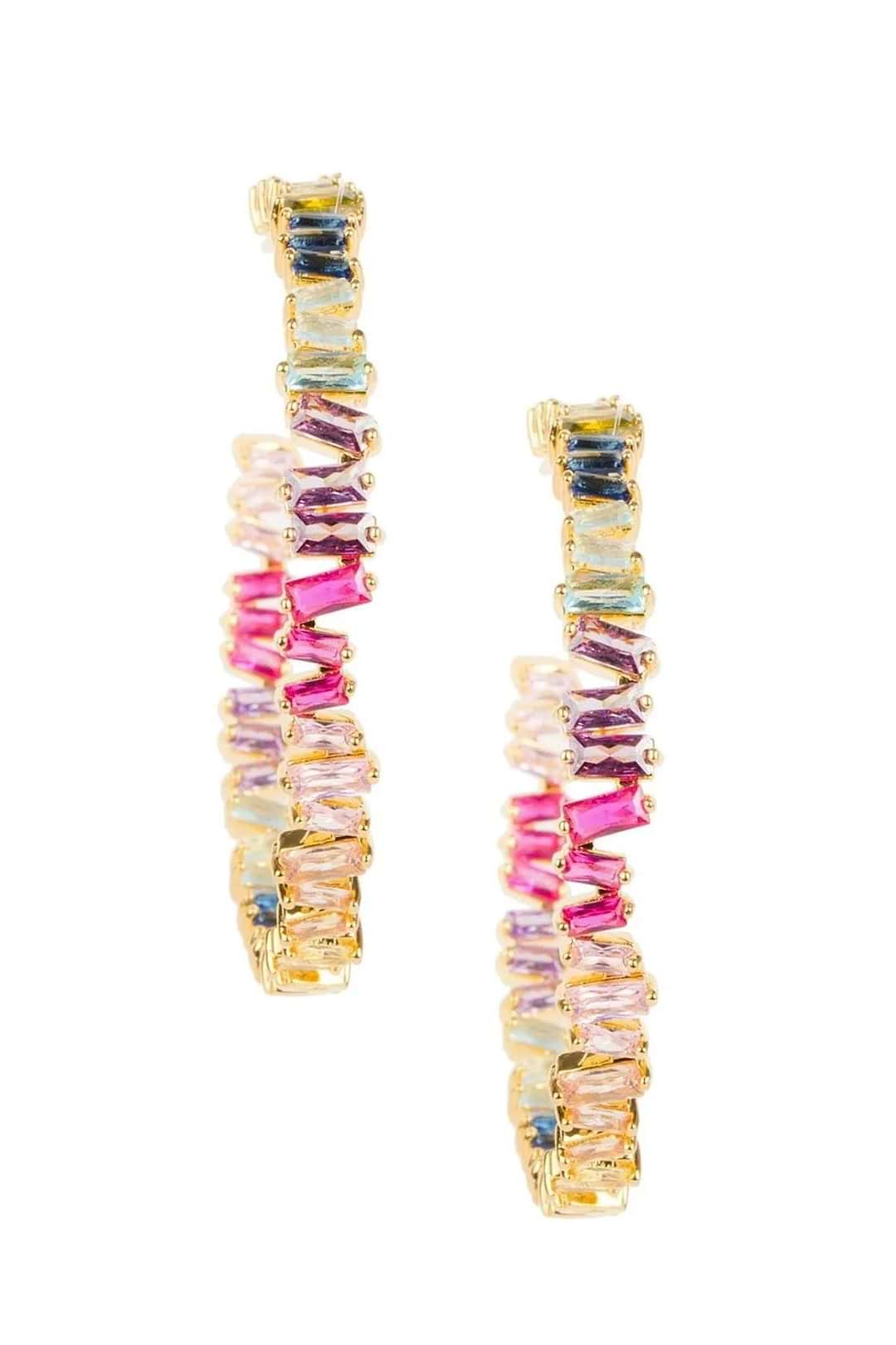 Kaleidoscope Hoop Earring Gold