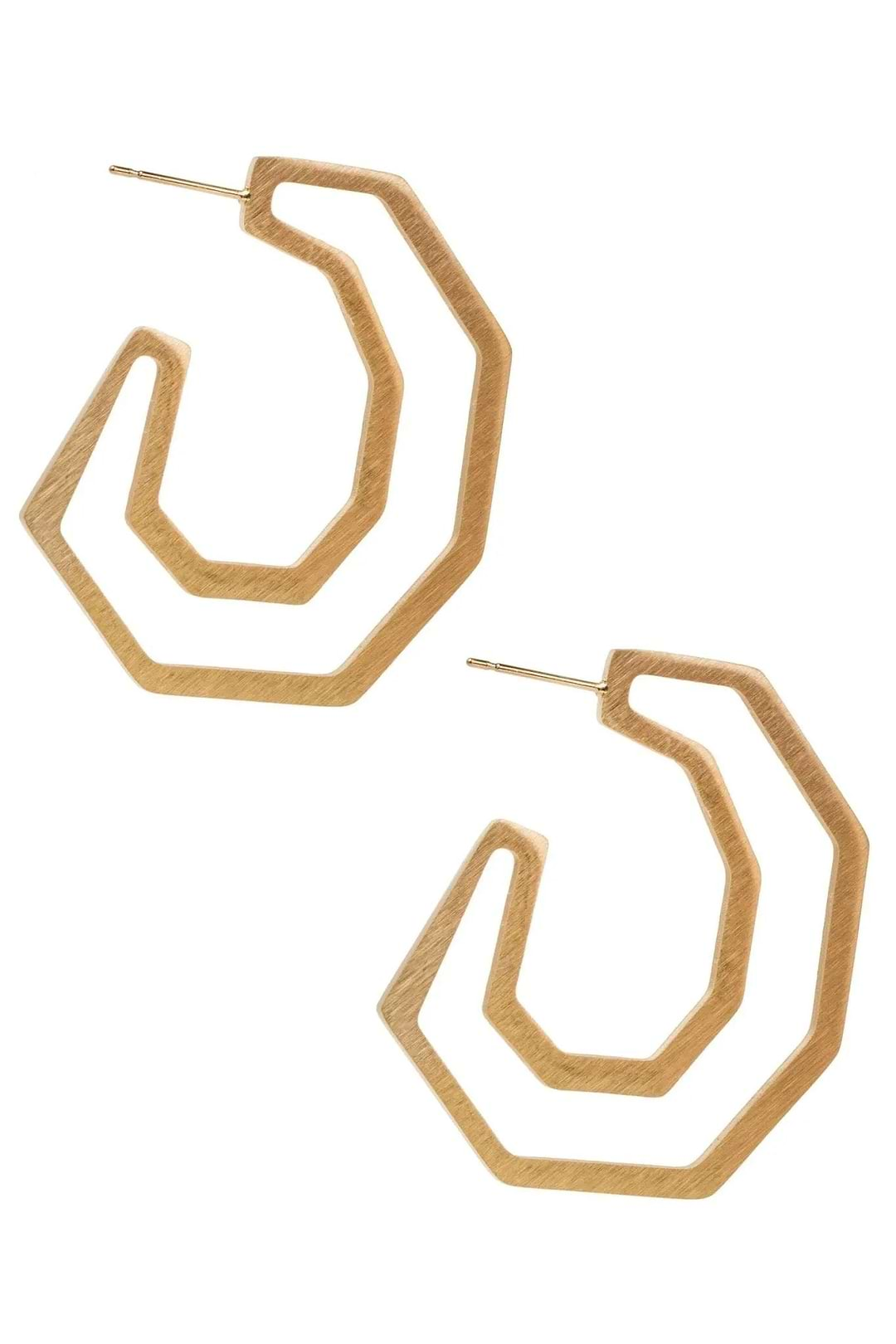 Angled Geometric Earring Gold