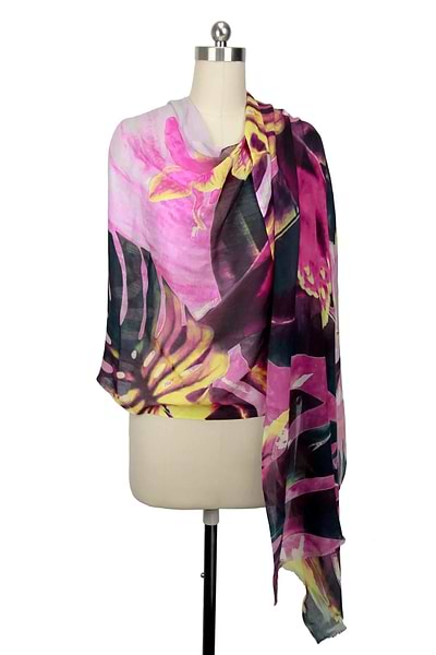 Multicolor Tropical Forest Scarf