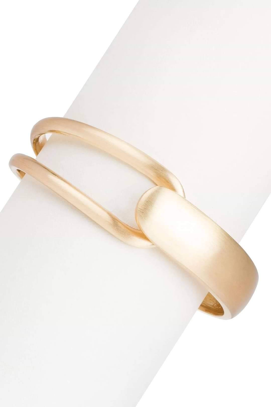 Overlap Hinged Bracelet Gold