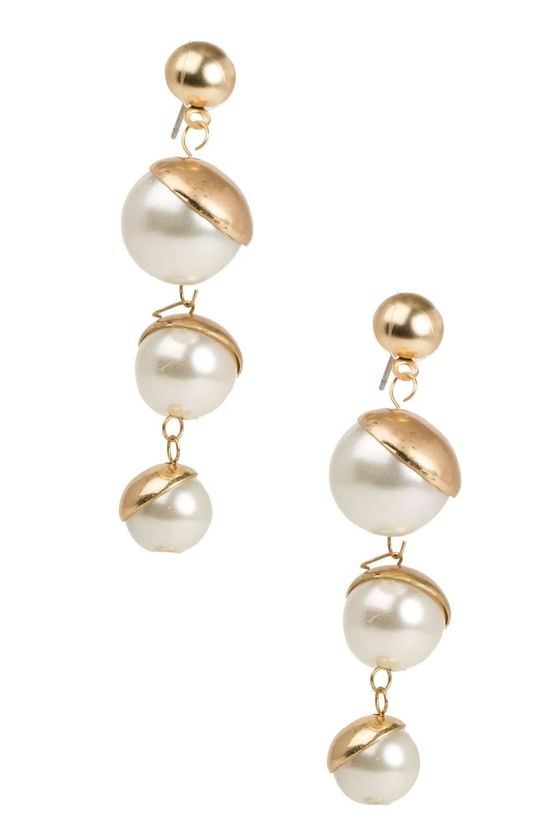 Half Moon Earring Floral White