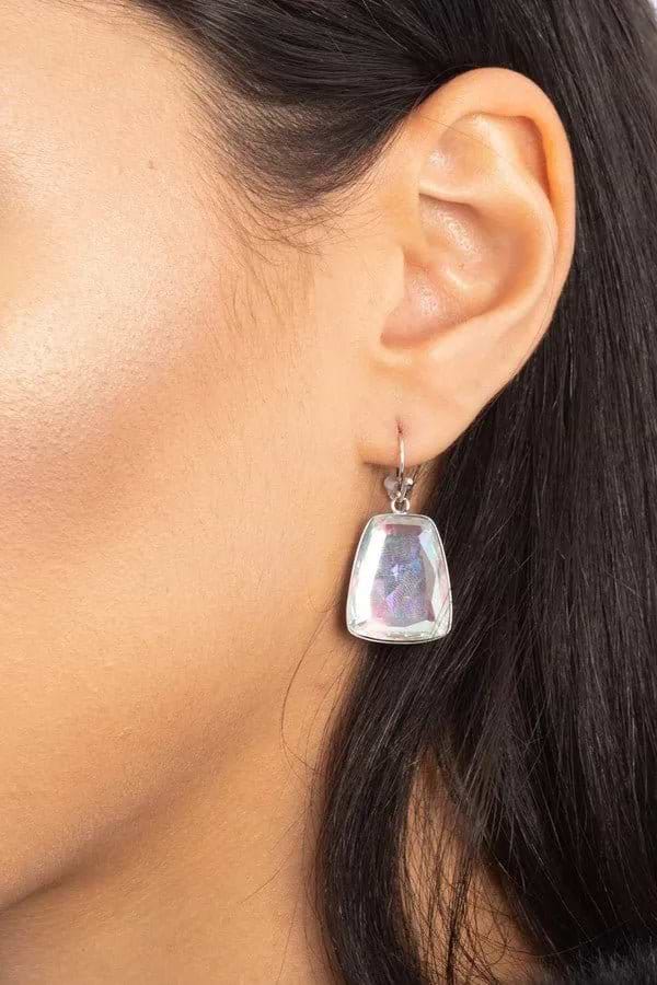 Prism Cushion Earring Light Sky Blue