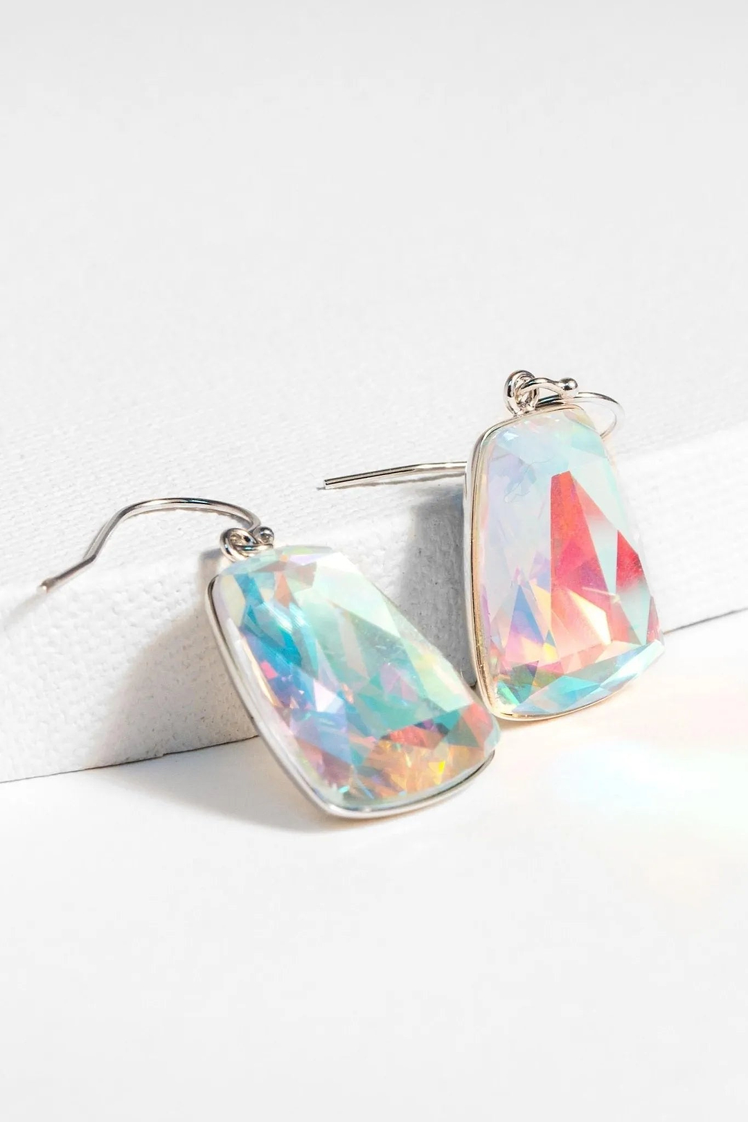 Prism Cushion Earring Light Sky Blue