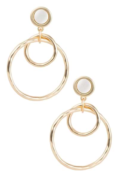 Going In Circles Statement Earring Gold