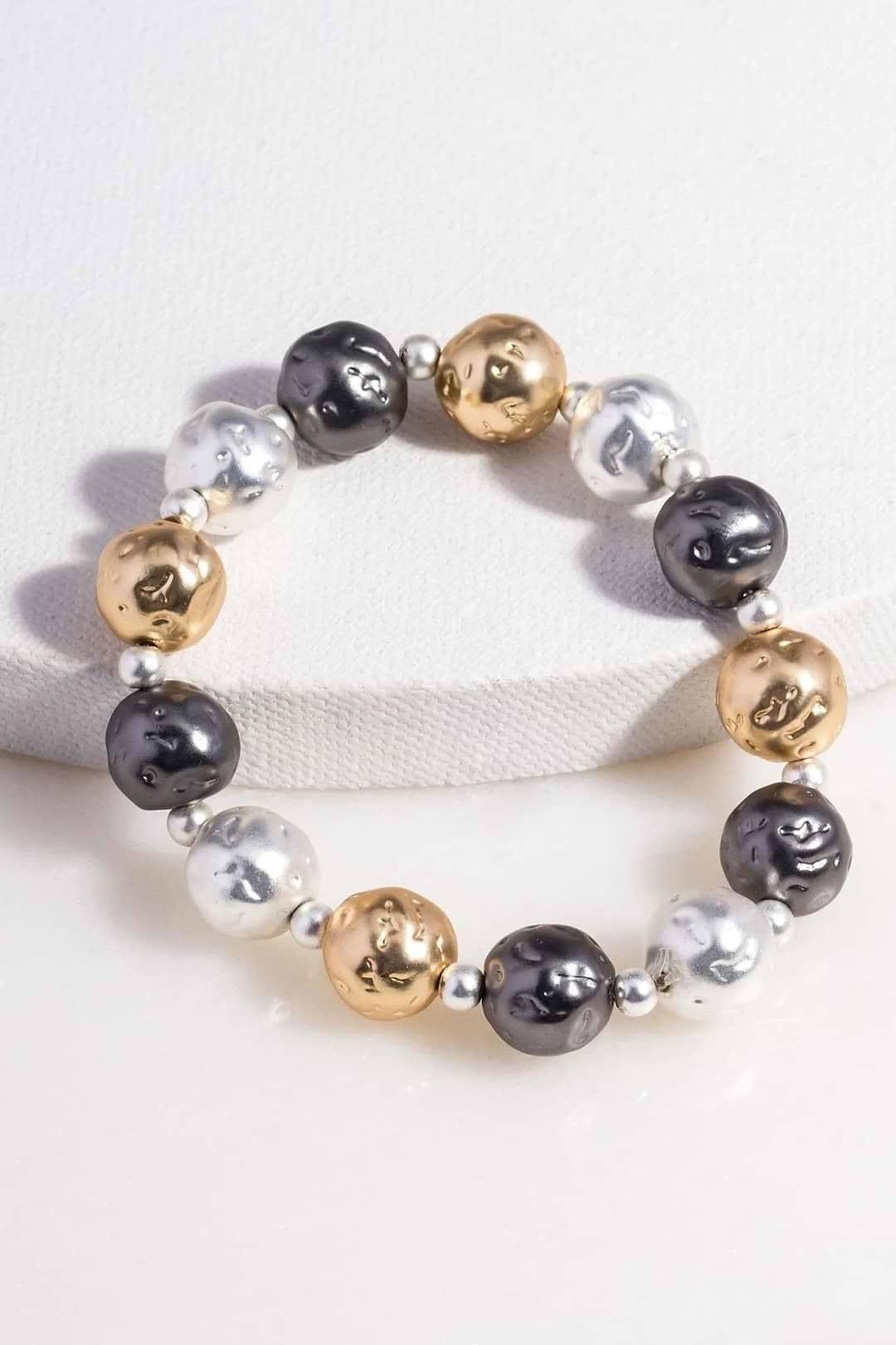 Boulder Stretch Bracelet Silver