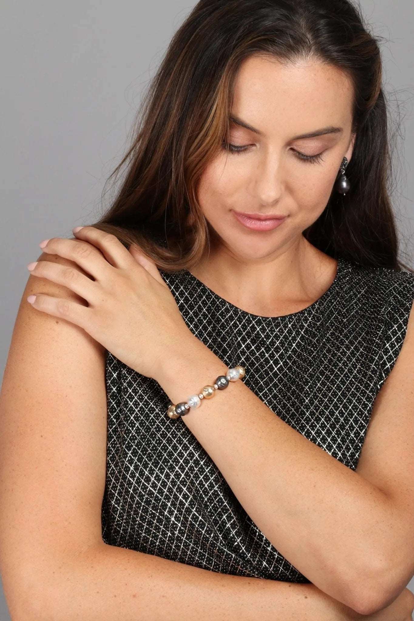 Boulder Stretch Bracelet Silver