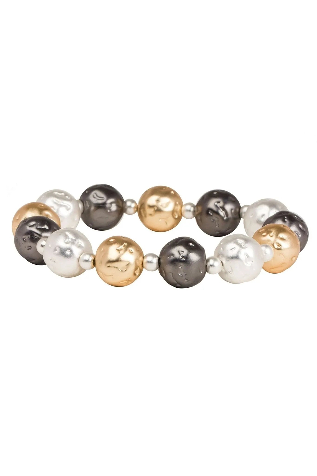 Boulder Stretch Bracelet Silver