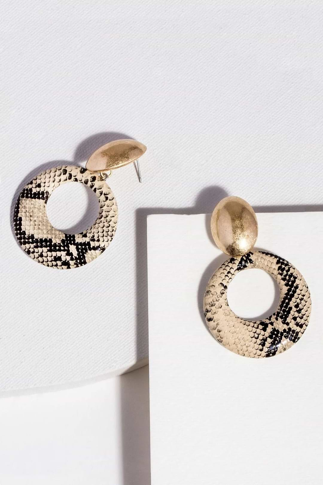 Serpent Statement Earring Gold