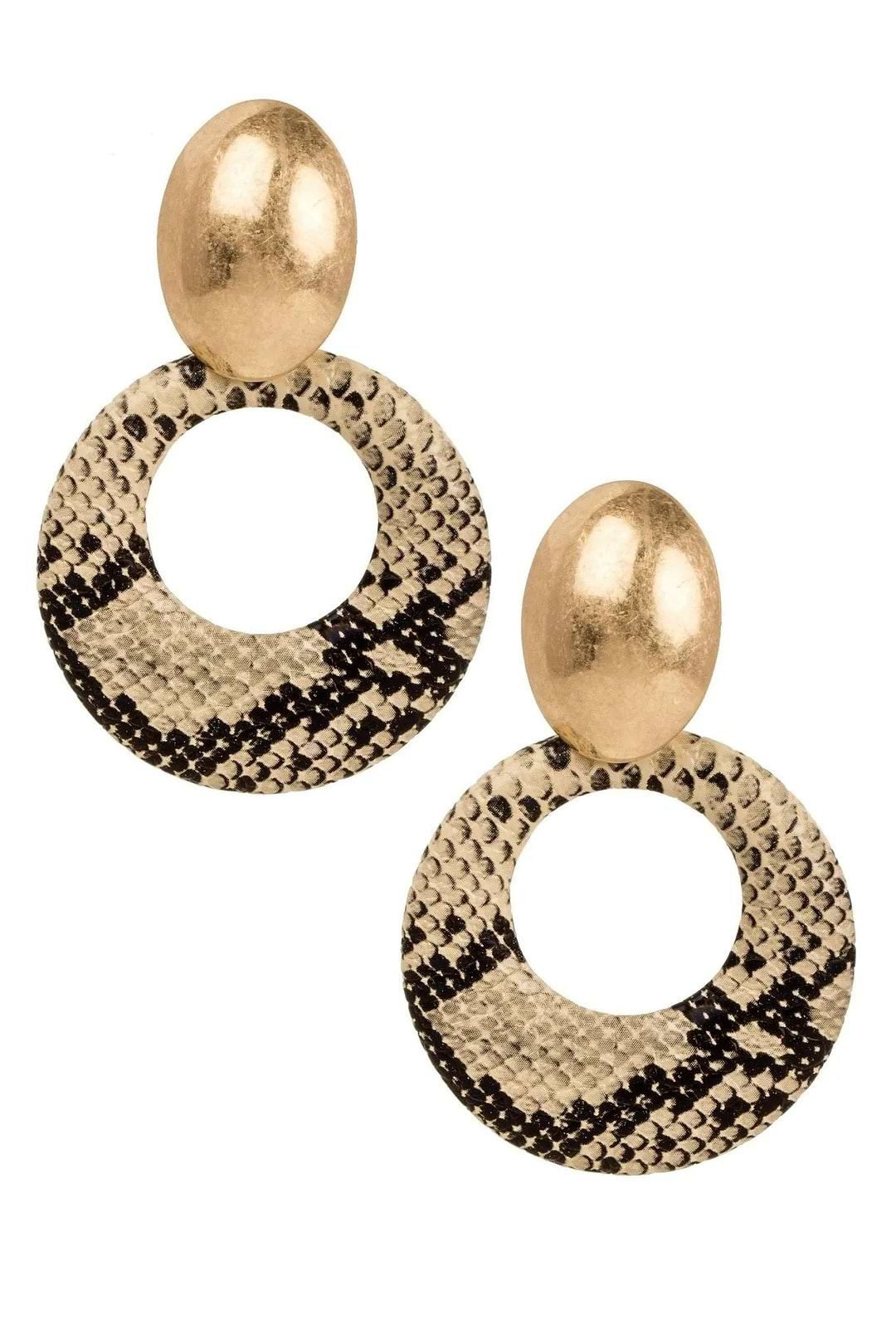 Serpent Statement Earring Gold