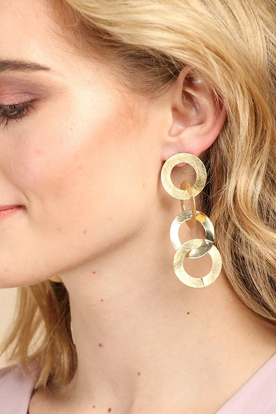 Over and Over Dangle Earring Gold