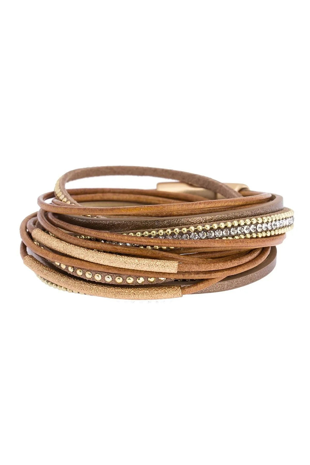 Flaunt Double Wrap Leather Bracelet Peru