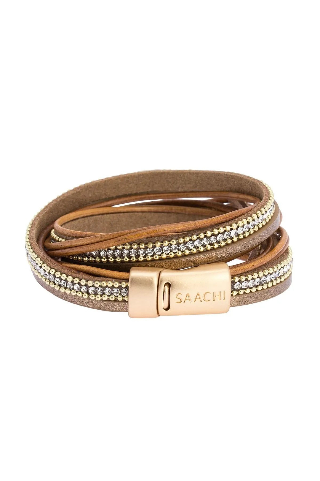 Flaunt Double Wrap Leather Bracelet Peru