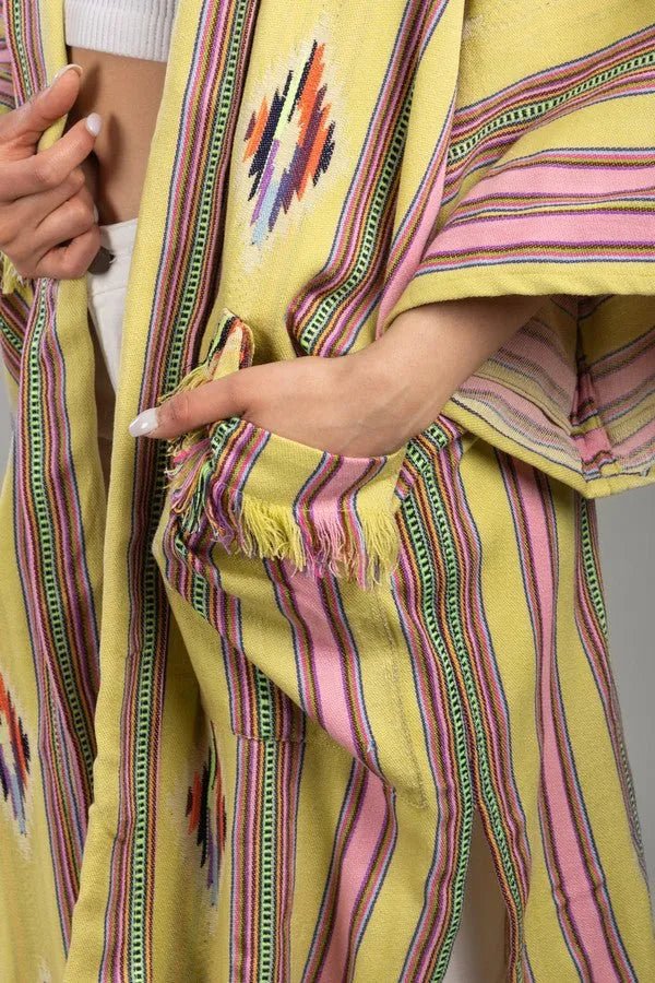 Margarita Ikat Striped Jacket Khaki