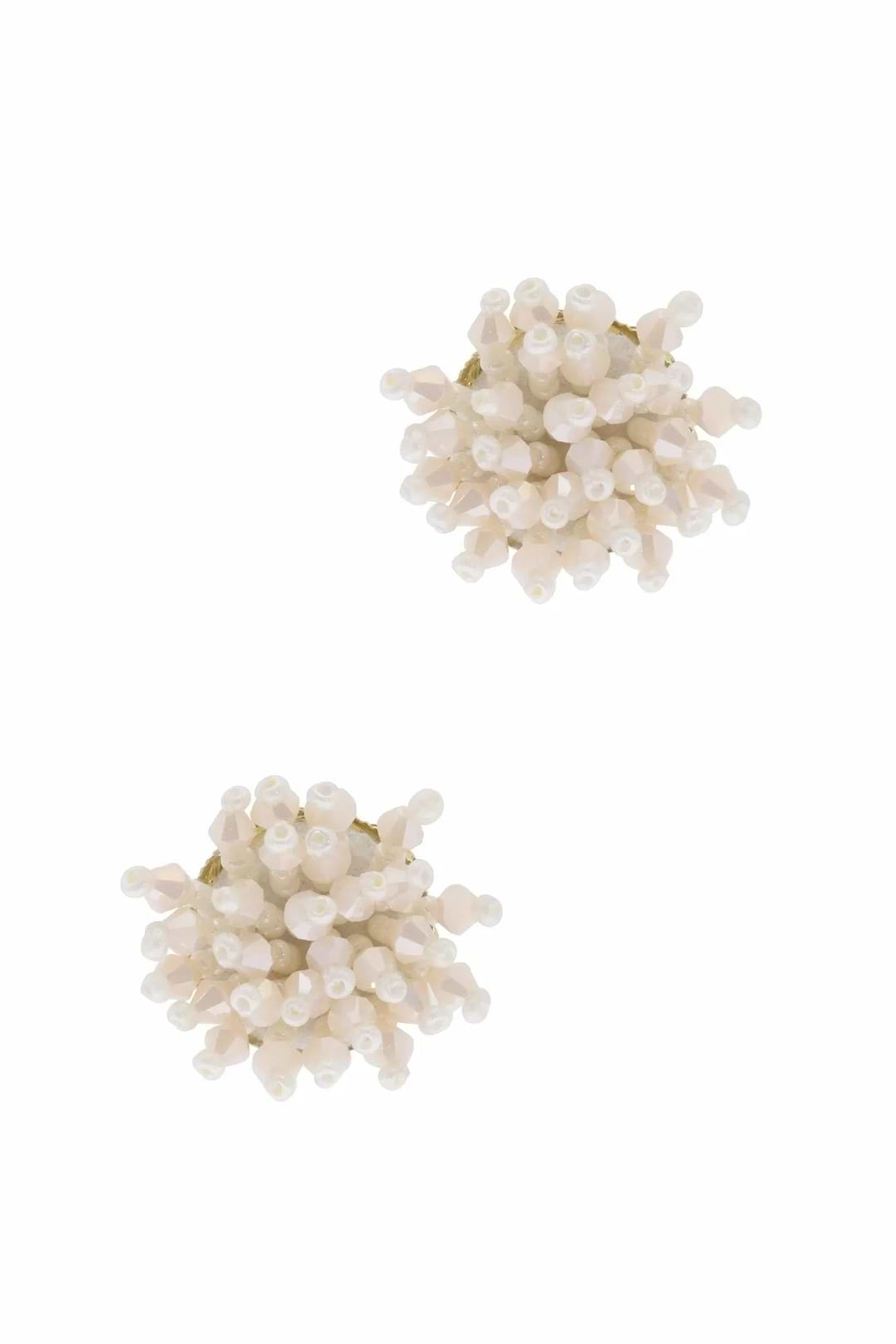 Prickle Beaded Statement Stud Earring Corn Silk