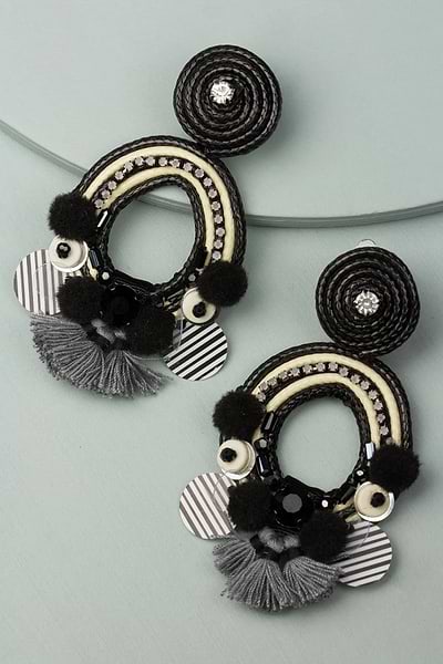 Thayer Clip-On Statement Earring Black