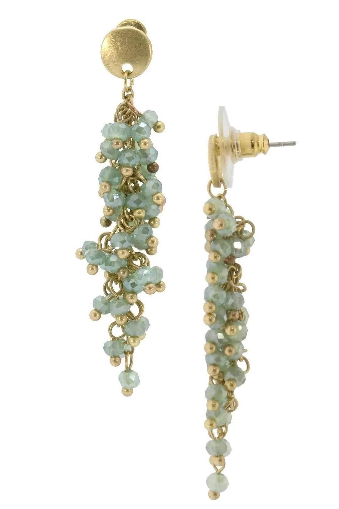 Florus Beaded Dangle Earring Aquamarine