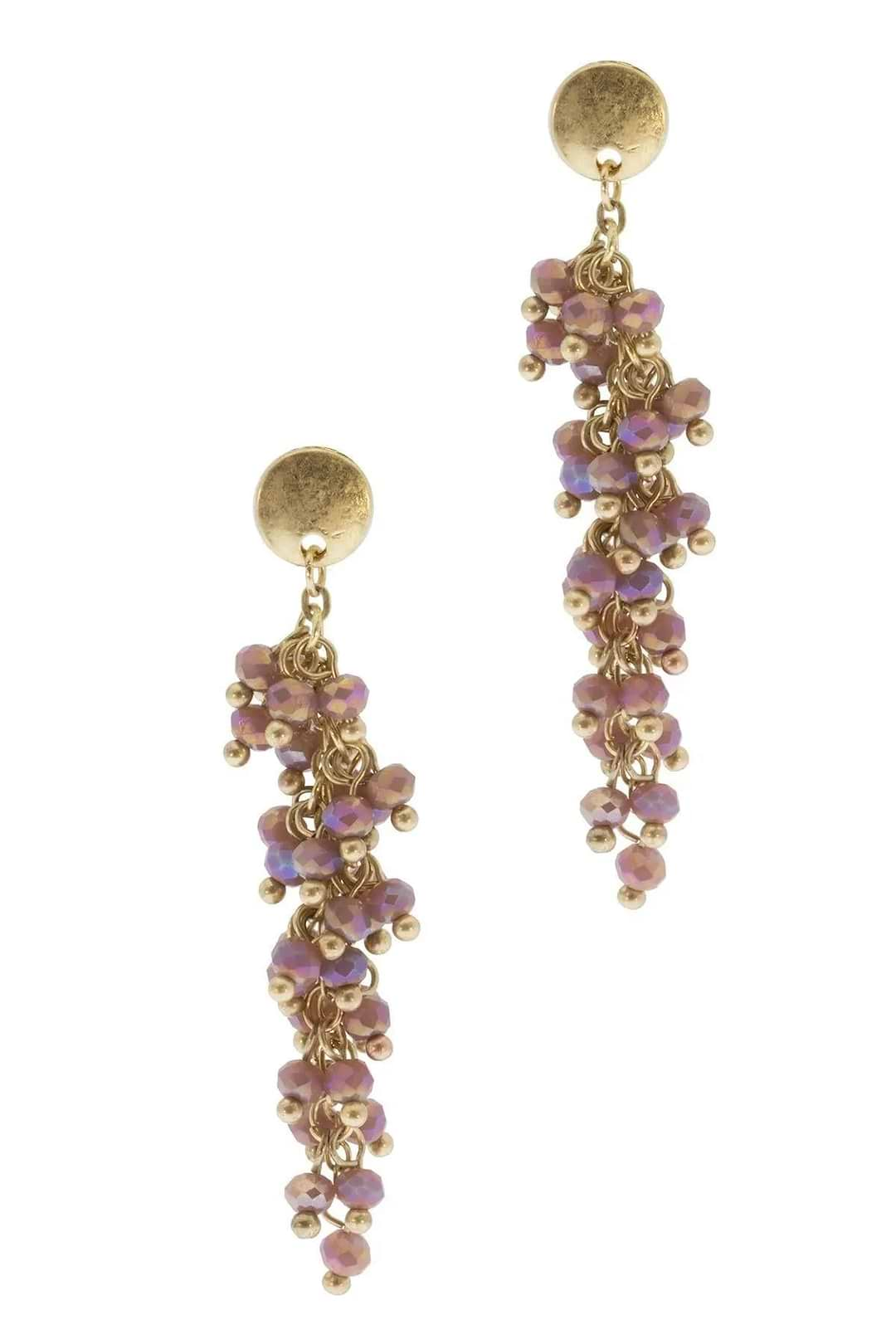 Florus Beaded Dangle Earring Thistle