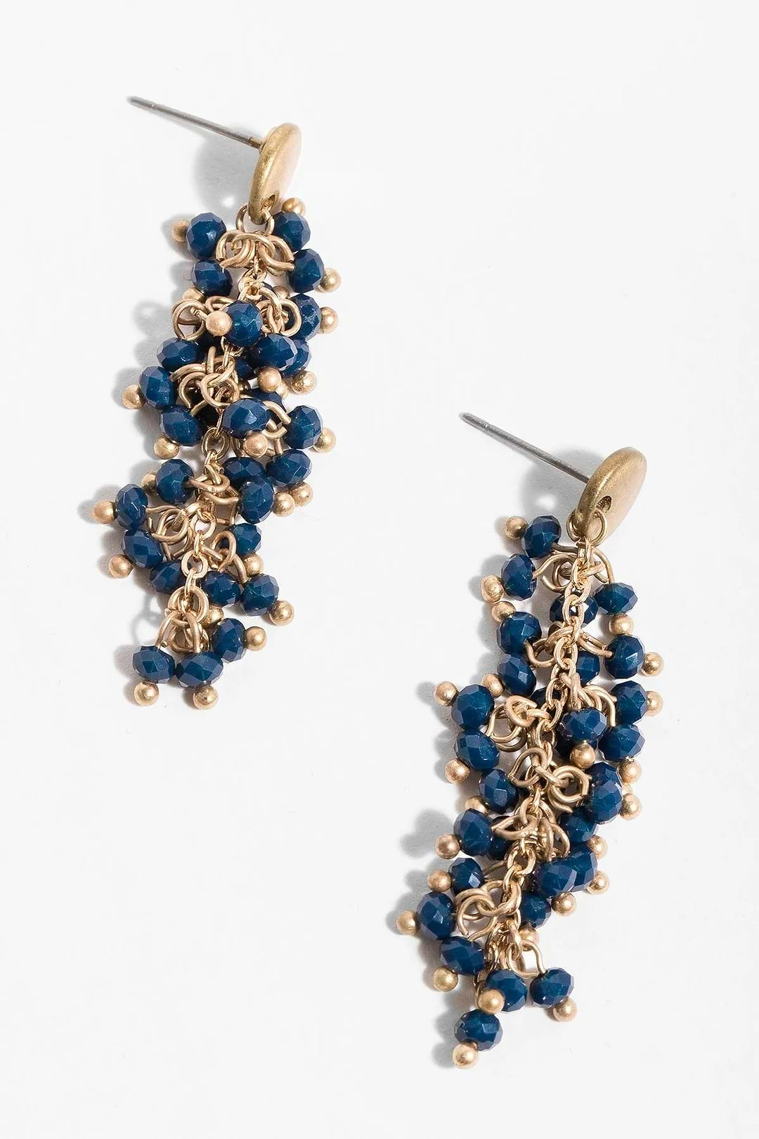 Florus Beaded Dangle Earring Royal Blue