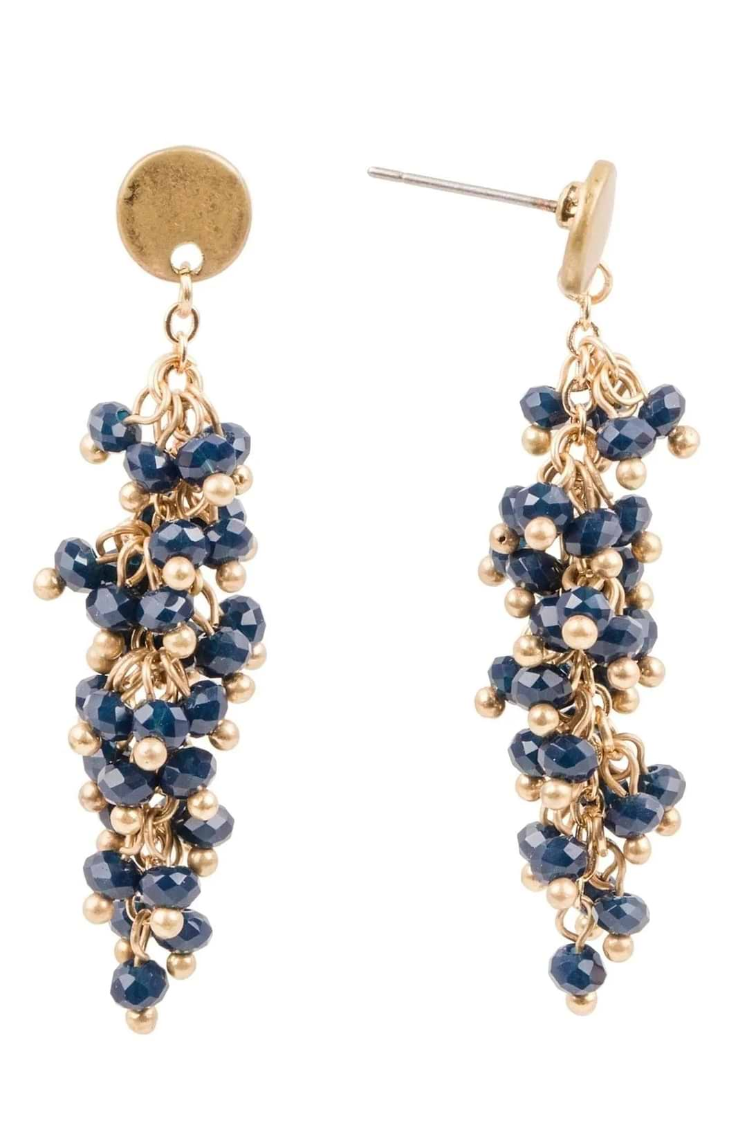 Florus Beaded Dangle Earring Royal Blue