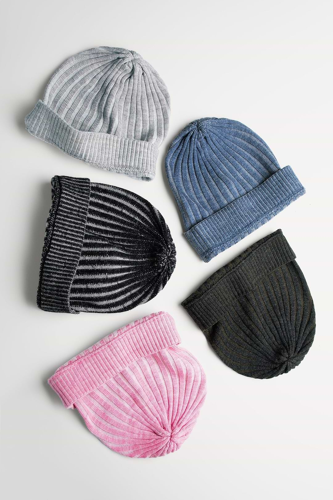 Slouchy Ribbed Cuffed Beanie Royal Blue