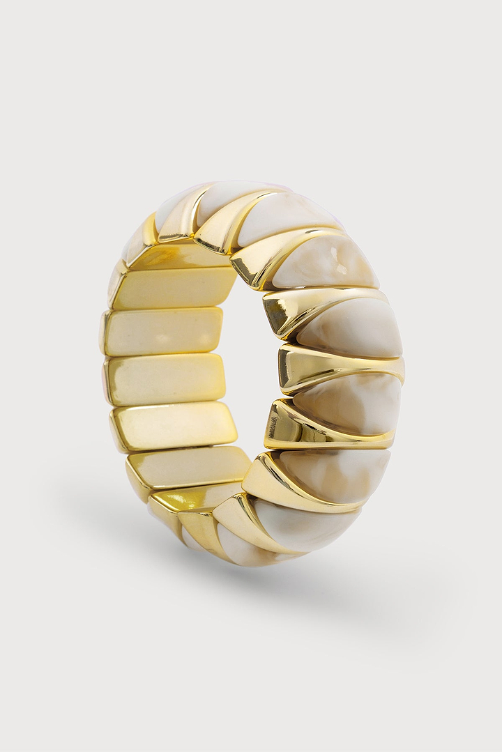 Marbled Segment Stretch Bracelet