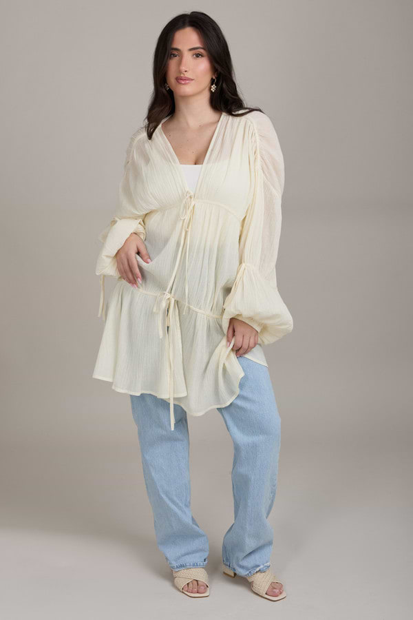 Coastal Breeze Kimono - Ivory