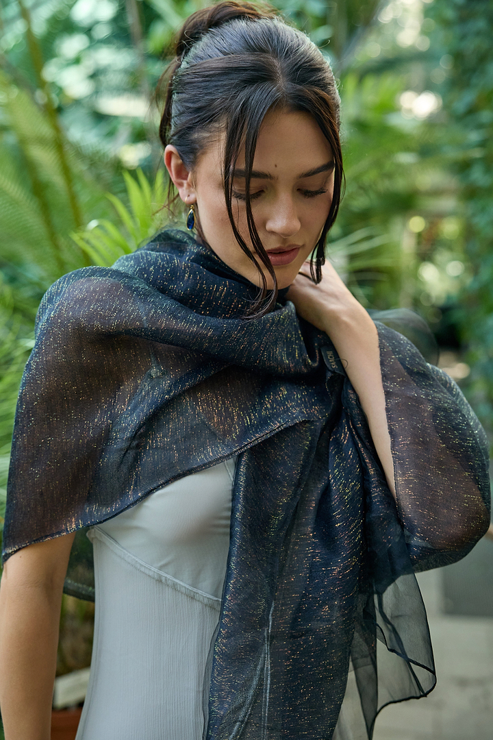 Silk Sparkle Wrap Scarf
