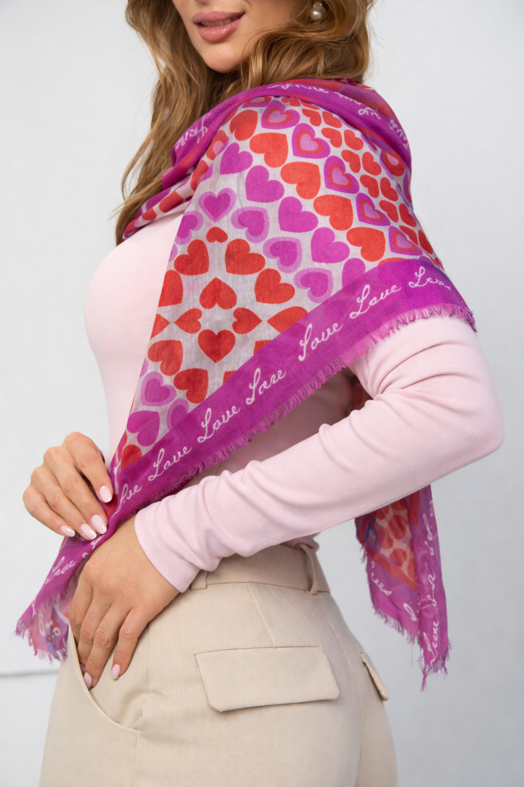 Eco Luxe Print Bandana - Pink