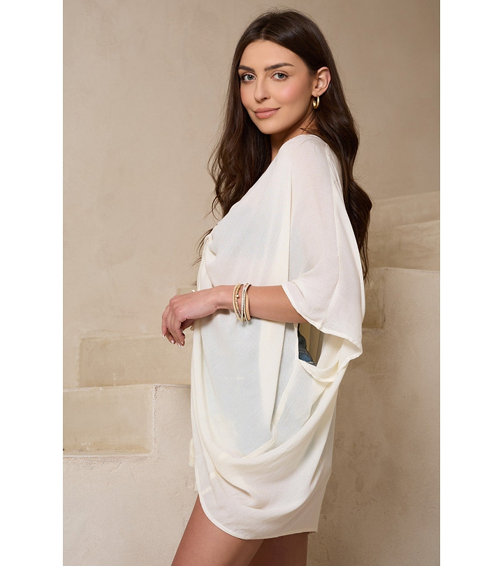 Short Tassel Tie Kaftan