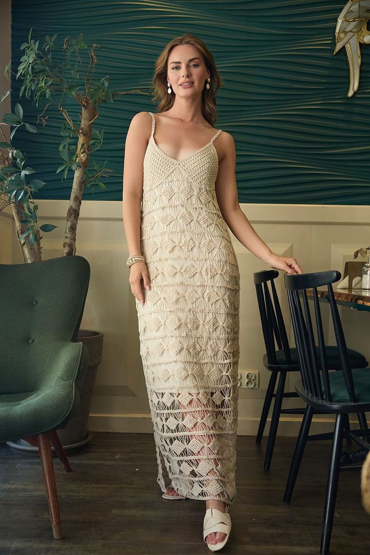 Diamond Crochet Knit Cover Up Dress