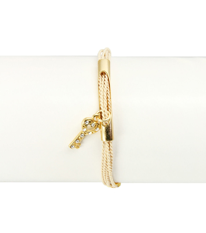 Golden Key Charm Bracelet (Set of 3)