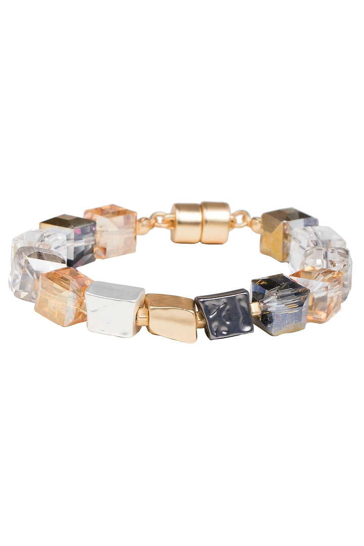 Faceted Bead & Stone Bracelet