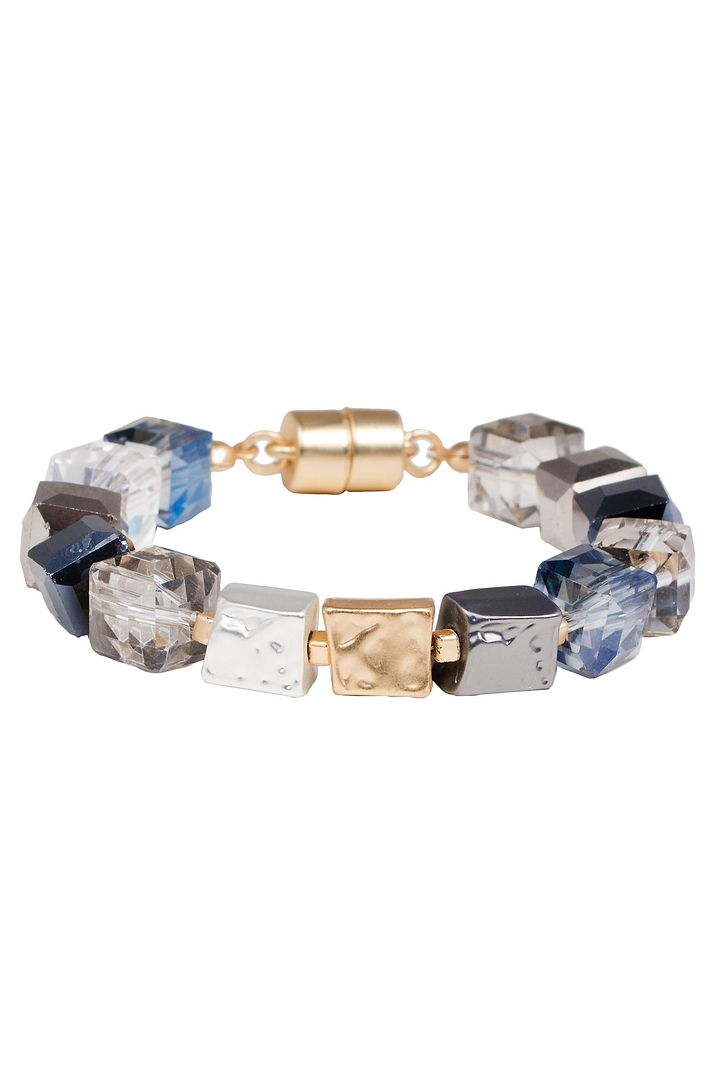 Faceted Bead & Stone Bracelet