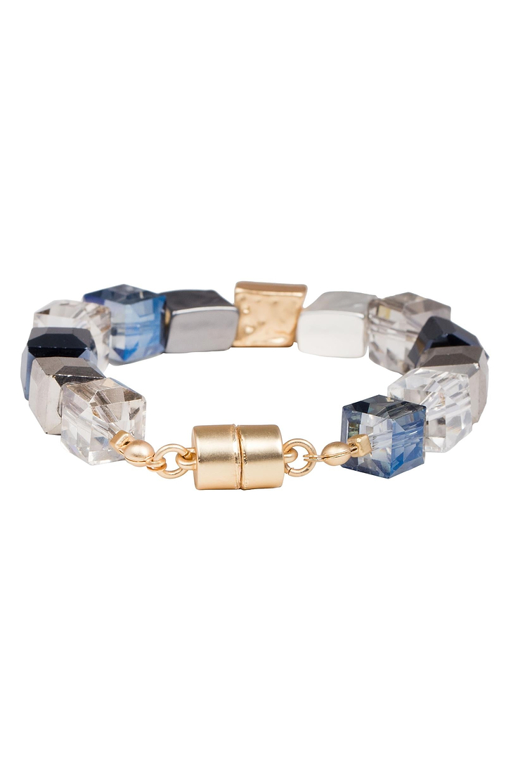 Faceted Bead & Stone Bracelet