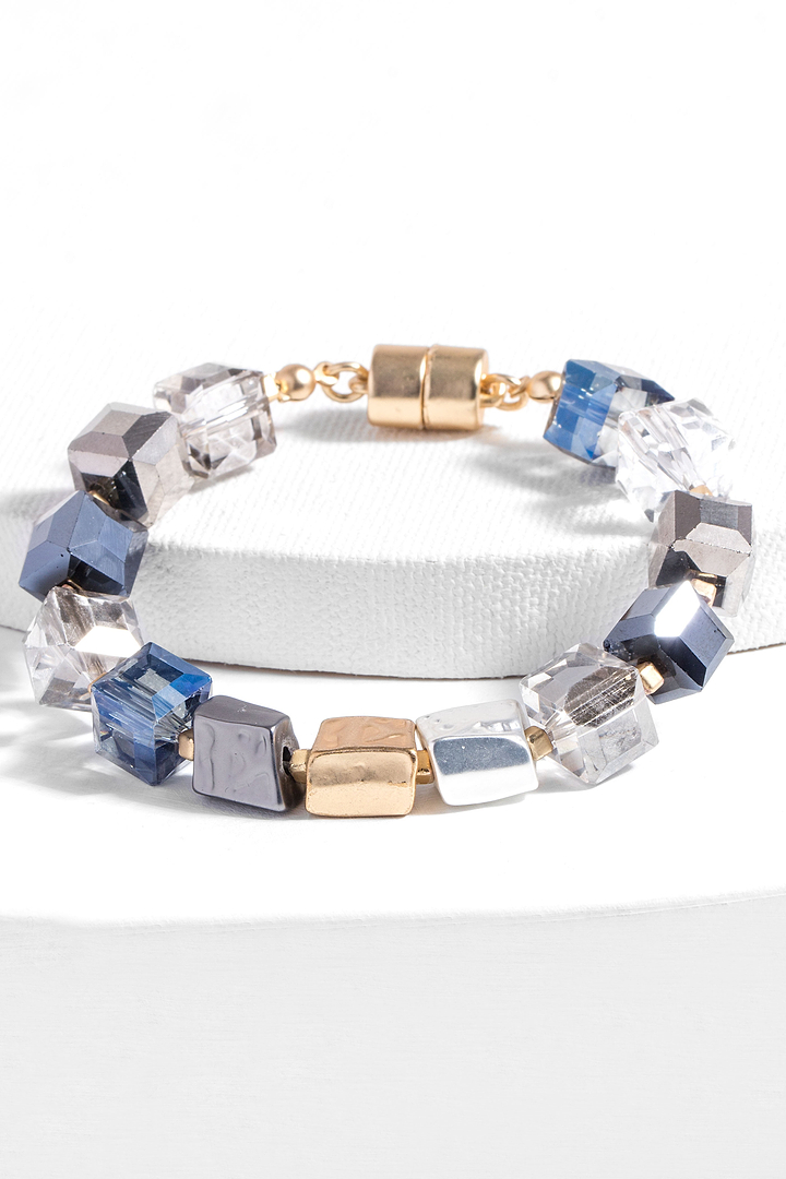 Faceted Bead & Stone Bracelet