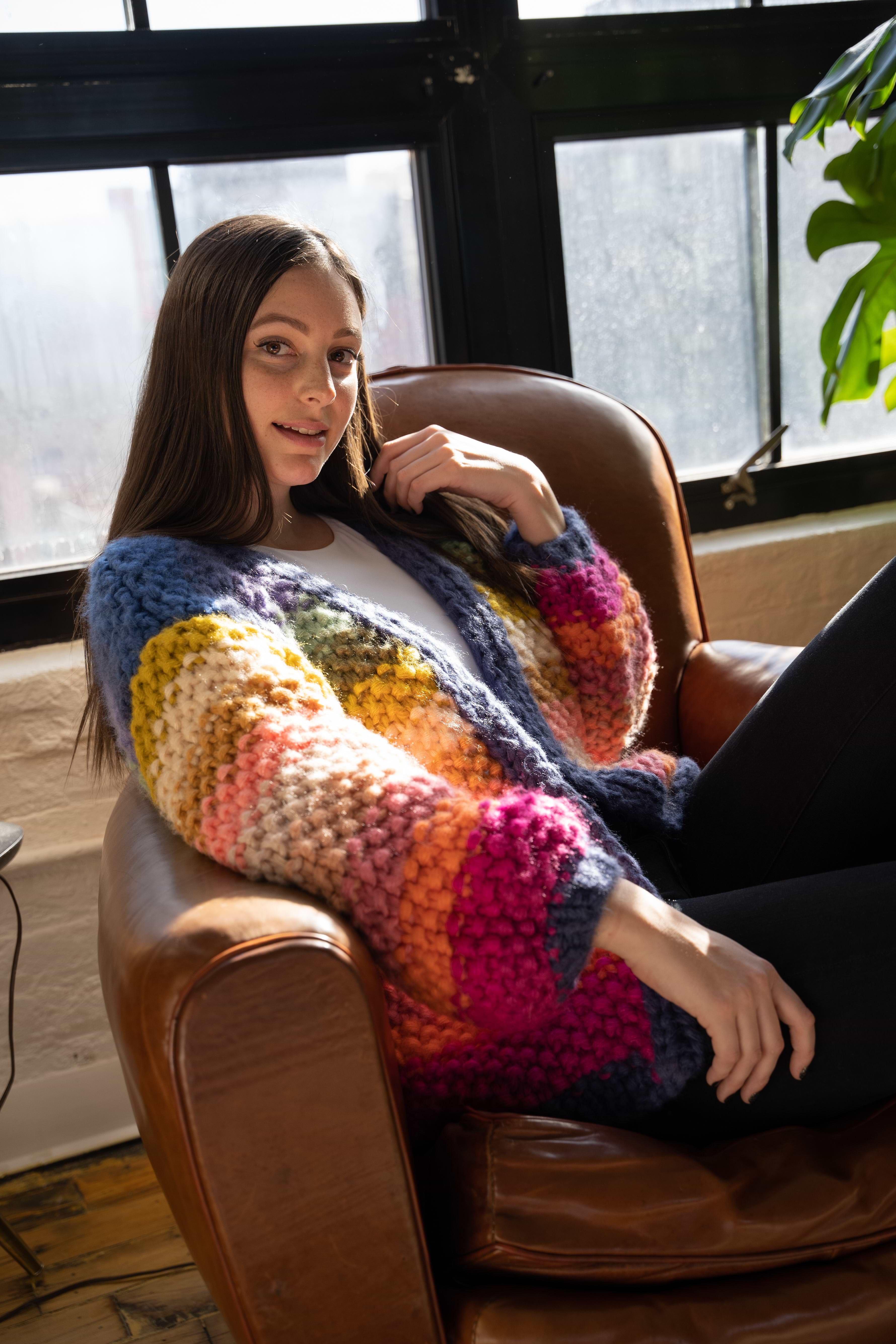 Rainbow Knitted Cardigan | Saachistyle – SAACHI
