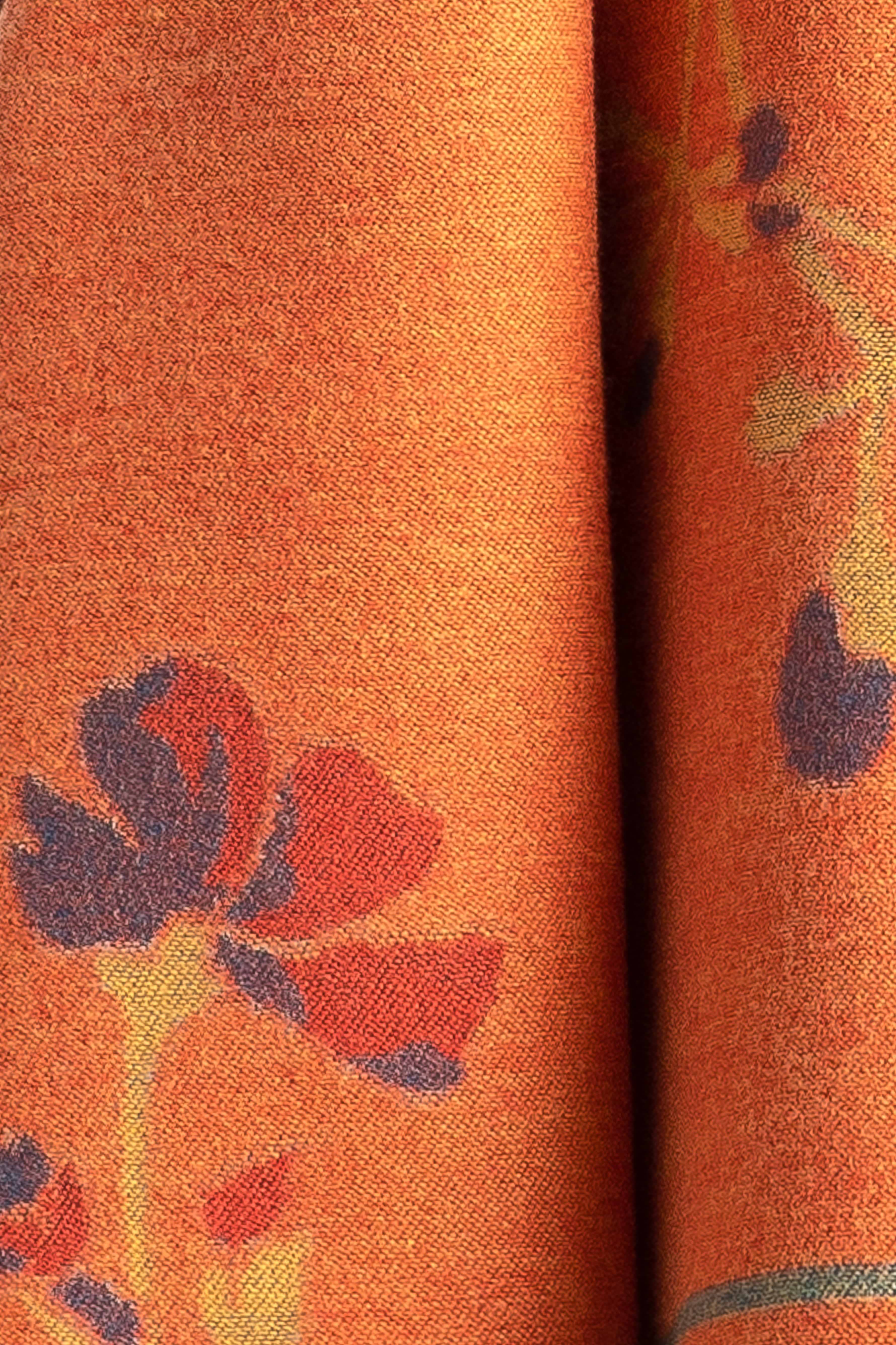 Two Tone Floral Reversible Scarf – SAACHI