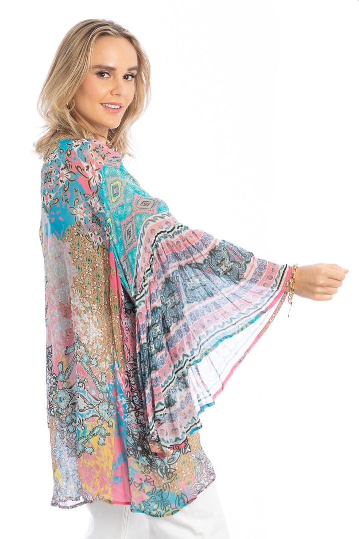 Mystical Garden Ruffle Sleeve Kimono