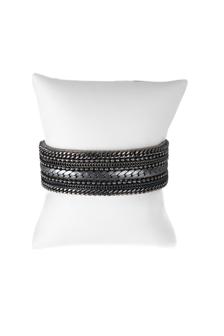 Dainty Chains Leather Bracelet