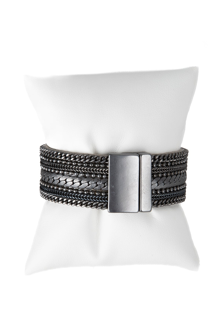 Dainty Chains Leather Bracelet