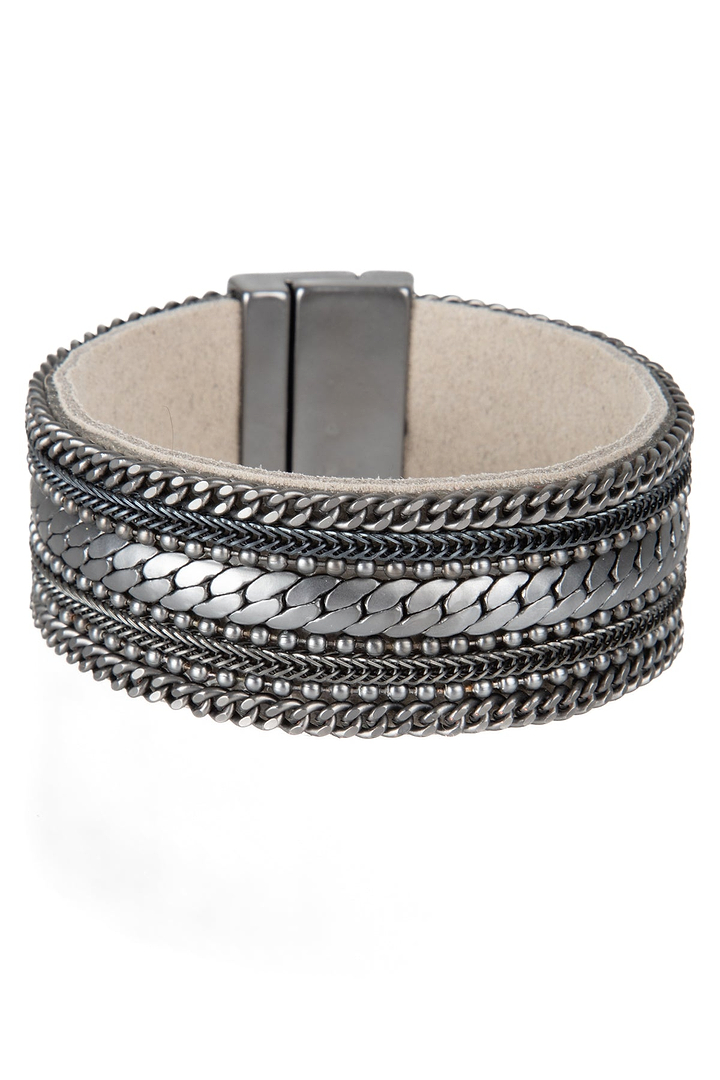 Dainty Chains Leather Bracelet