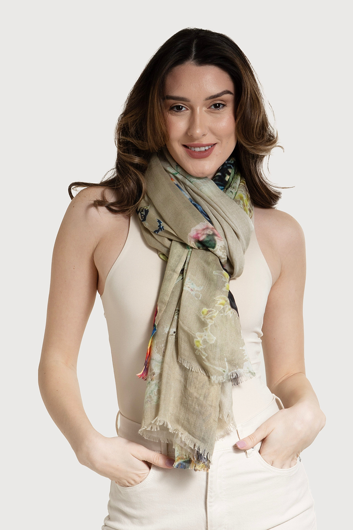Peacock Garden Scarf