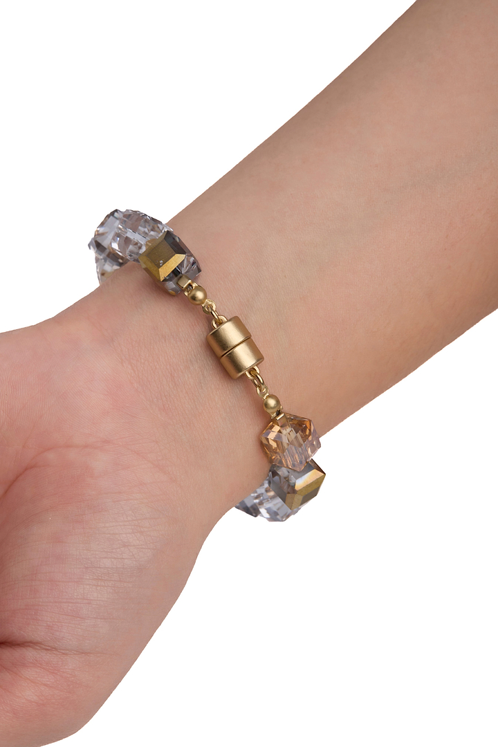 Faceted Bead & Stone Bracelet